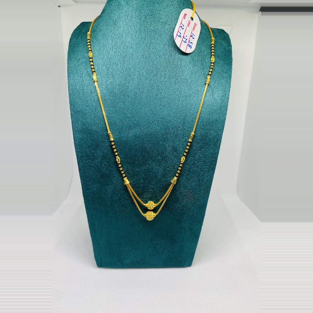 Golden Twin Charm Mangalsutra
